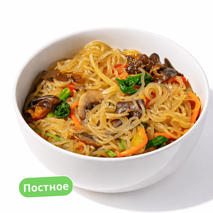 Лапша из батата с овощами