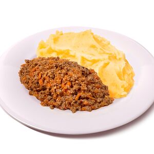 Картофельное пюре с печенью