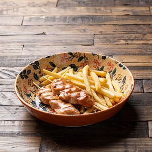 Детский шашлычок из курочки с фри