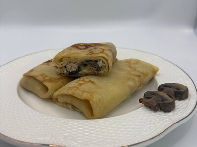 Блинчики с курицей и грибами