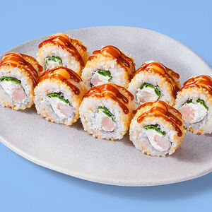 Ролл с креветкой и хрустящими шариками Том ям