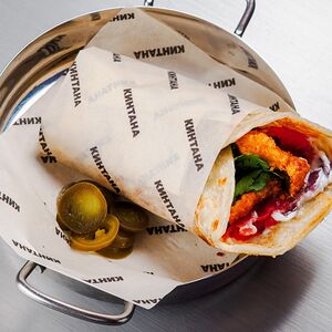 Лепешка роти с куриными стрипсами 