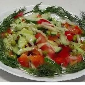 Салат постный с овощами 