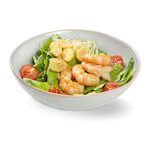 Салат Цезарь с креветками