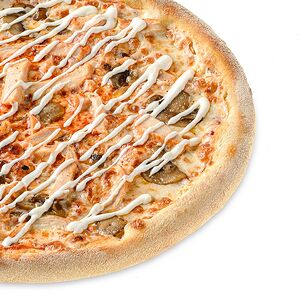 Пицца с курицей и грибами