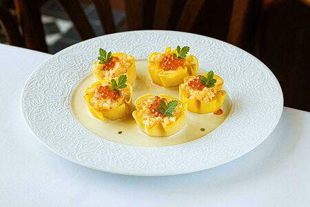 Голубцы из репы с крабом