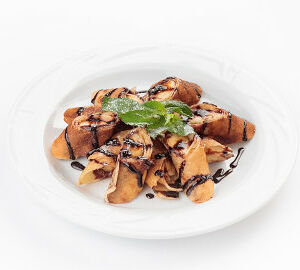 Блинчики с бананом и шоколадом