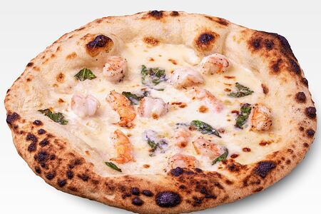 Пицца с креветками