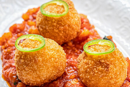 Аранчини с болоньезе из креветок