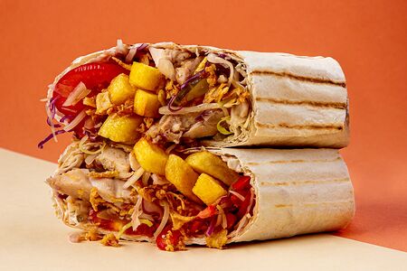 Шаурма c Фри и Жареным луком Xl