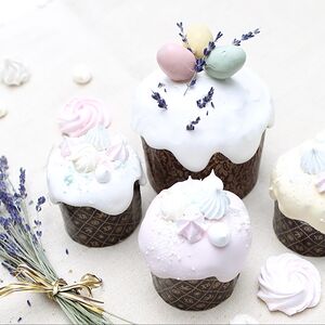 Большой кулич на основе фермерского творога