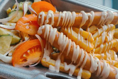 Food box с сосисками