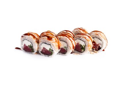 Ролл с креветками и тунцом