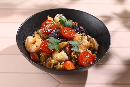 Рис с креветками