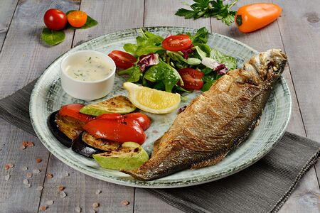 Сибас на гриле