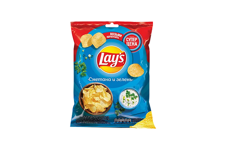 Чипсы Lay’s сметана и зелень