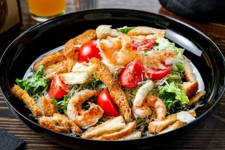 Салат Цезарь с Креветкой