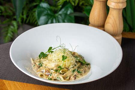 Феттуччине с лесными грибами