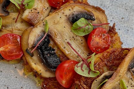 Постные Драники с шампиньонами