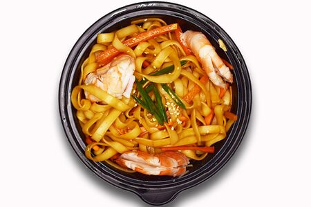 Удон с креветками