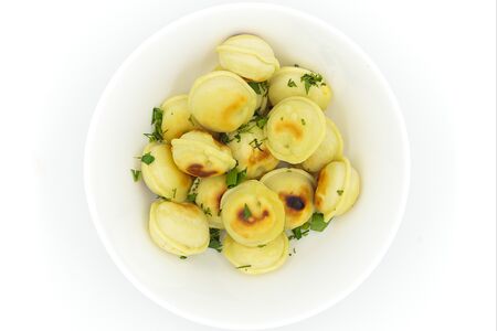 Пельмени жареные