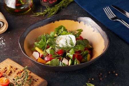 Овощной с яйцом пашот