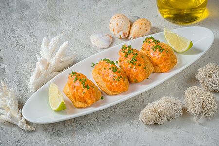 Тартар из лосося на чвиштари