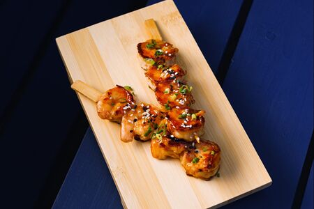 Якитори с тигровой креветкой