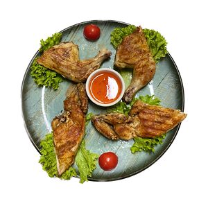 Цыпленок на сетке