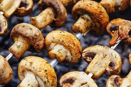 Шампиньоны на углях