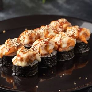 Запеченный дуэт с лососем