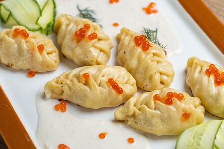 Пельмени с лососем