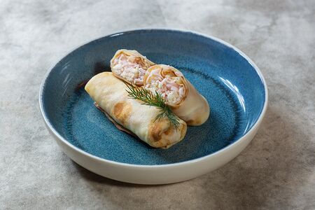 Блины с ветчиной и сыром