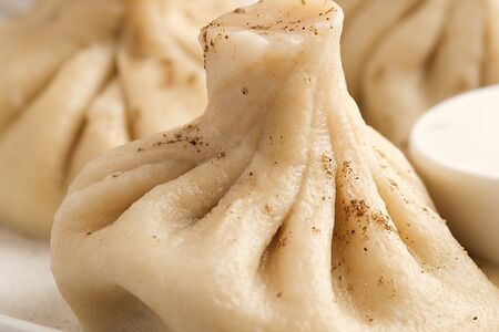 Хинкали с телятиной и свининой