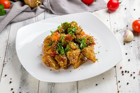 Жареный баклажан с соусом терияки