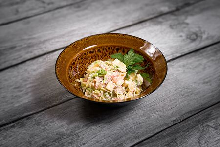 Салат с семгой