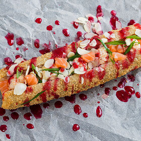 Хоть-дог краб-лосось