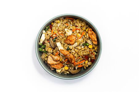 Острый рис со свининой