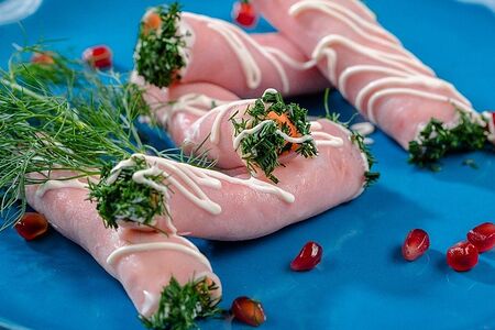 Рулетики из ветчины