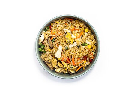 Рис с мидиями