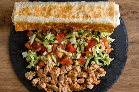 Шаурма с летним салатом