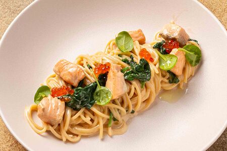 Паста с лососем