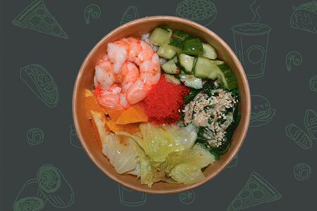 Поке боул с креветками 