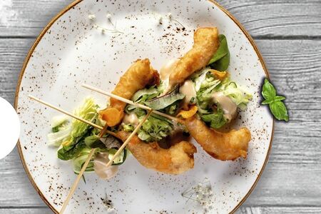 Креветки чесночные с пармезаном