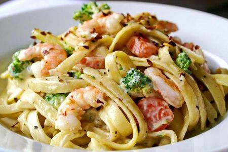 Паста с креветками
