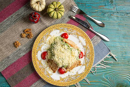 Салат Цезарь с курицей