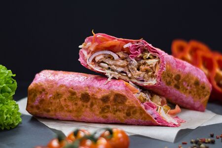 Томатная шаурма Халяль