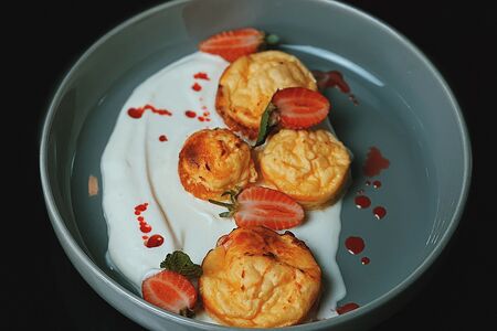 Сырники со сливочным кремом