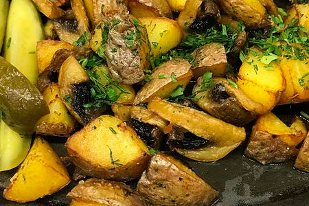 Картофель с грибами