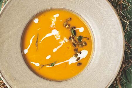 Тыквенный крем суп с креветками
